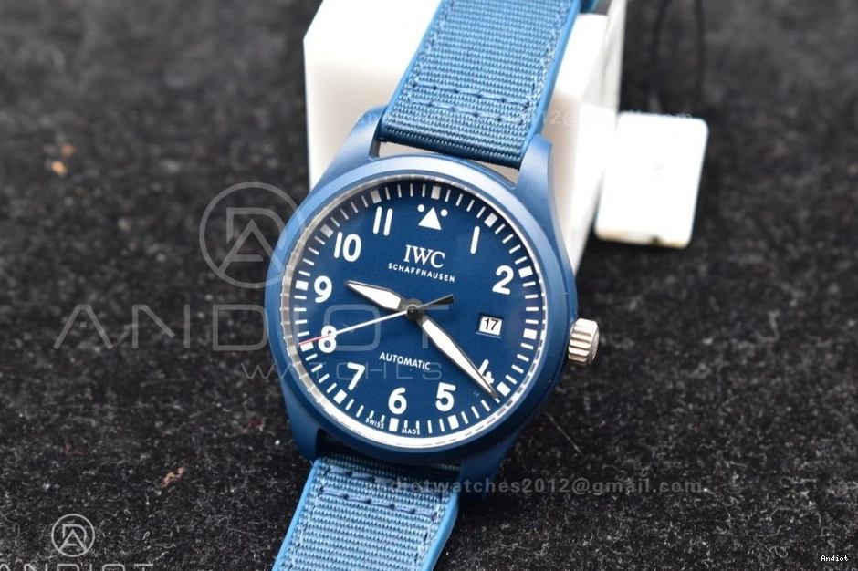 Sport Best Blue Edition Strap on Blue for M+F Pilot Ceramic Nylon Good' Watch A2892 of 'Laureus 1123